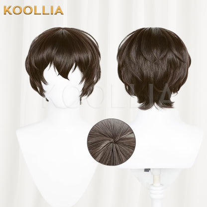 Bungo Stray Dogs Dazai Osamu Short Brown Hair Basic Wig