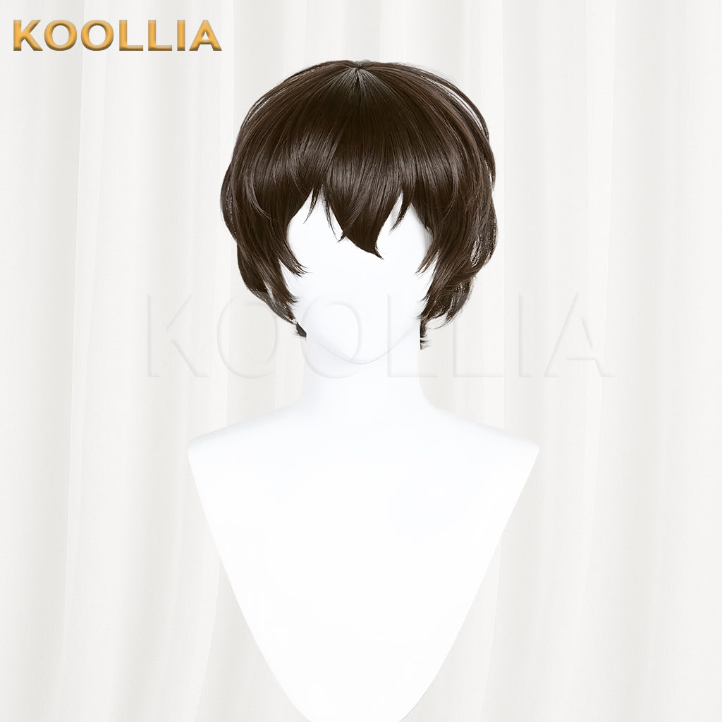 Bungo Stray Dogs Dazai Osamu Short Brown Hair Basic Wig
