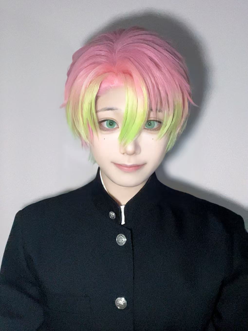 Demon Slayer Kanroji Mitsuri Long/Short Mix Hair Basic Wig
