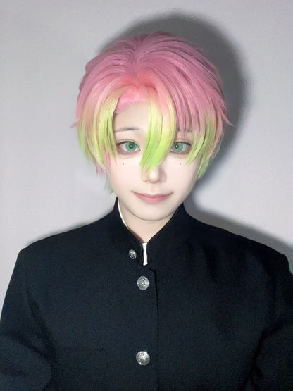 Demon Slayer Kanroji Mitsuri Lange Mix Haar Basic Perücke