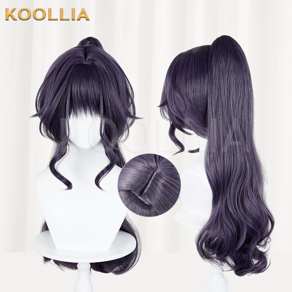 The Fragrant Flower Blooms With Dignity Kaoruko Waguri Long Short Purple Hair Basic Wig