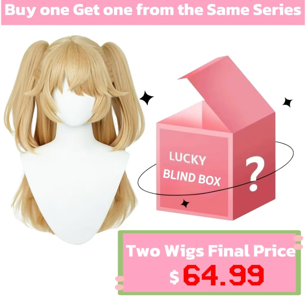 Genshin Impact Fischl Long Yellow Hair Basic Wig