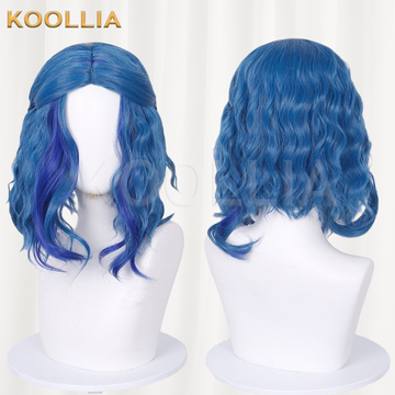 Titans Raven Blue Violet Ombre Wavy Basic Wig Multi-angle Display by koollia