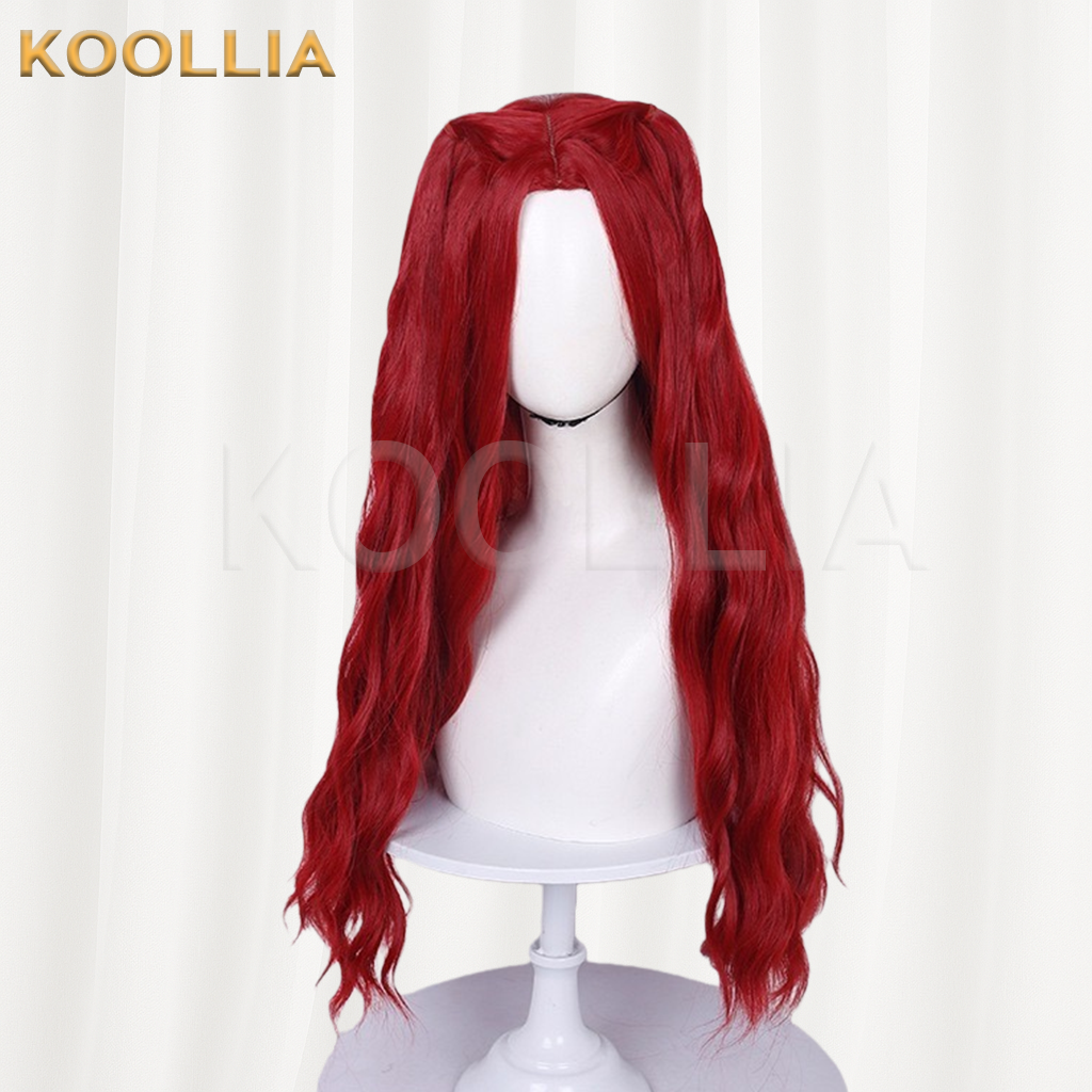 Descendants 5 Wicked Wonderland Bright Red Long Wavy Basic Wig