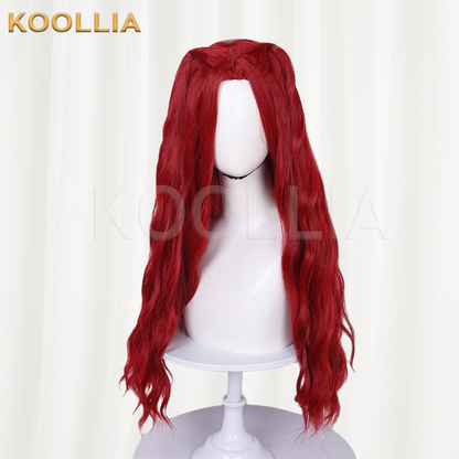 Descendants 5 Wicked Wonderland Bright Red Long Wavy Basic Wig