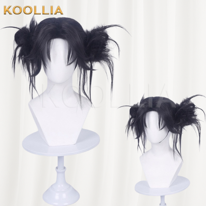 Jujutsu Kaisen Choso Pure Black Messy Ponytail Basic Wig