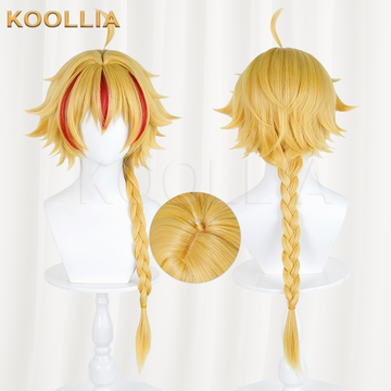 FGO Richard the Lionheart Golden Red Highlight Basic Wig Multi-angle Display by koollia