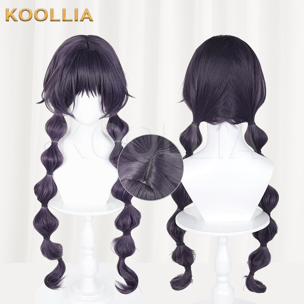 The Fragrant Flower Blooms With Dignity Kaoruko Waguri Long Short Purple Hair Basic Wig