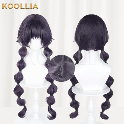 The Fragrant Flower Blooms With Dignity Kaoruko Waguri Long Short Purple Hair Basic Wig