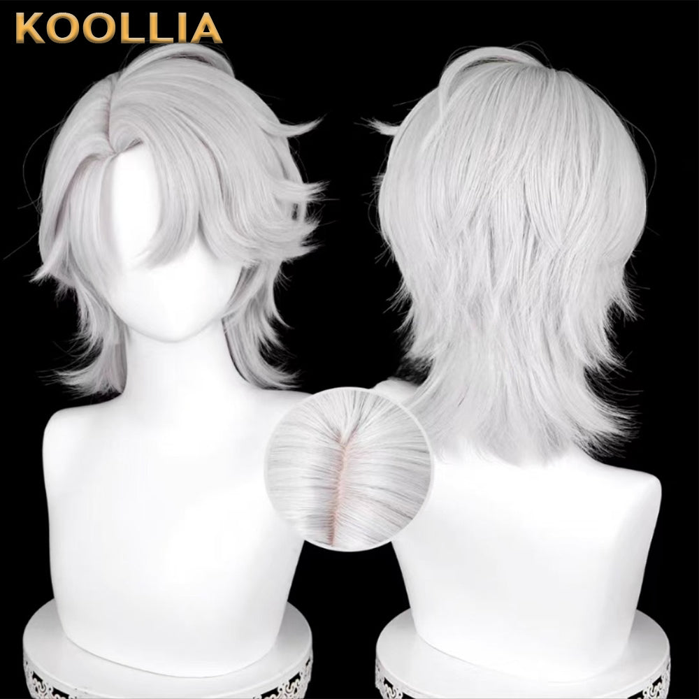 IdentityV Patient Emil (Tracing Light) Short Silver White Hair Basic Wig