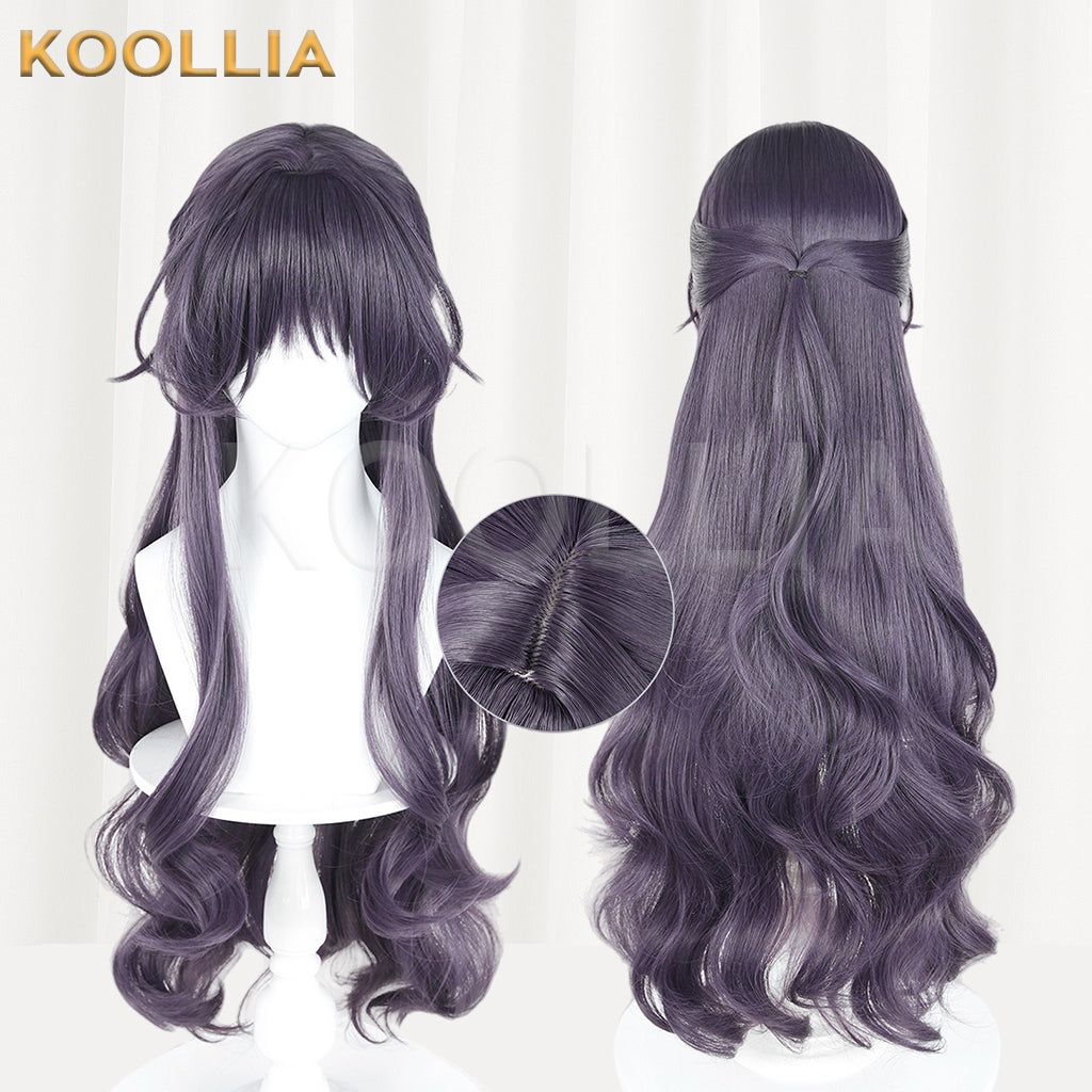 The Fragrant Flower Blooms With Dignity Kaoruko Waguri Long Short Purple Hair Basic Wig