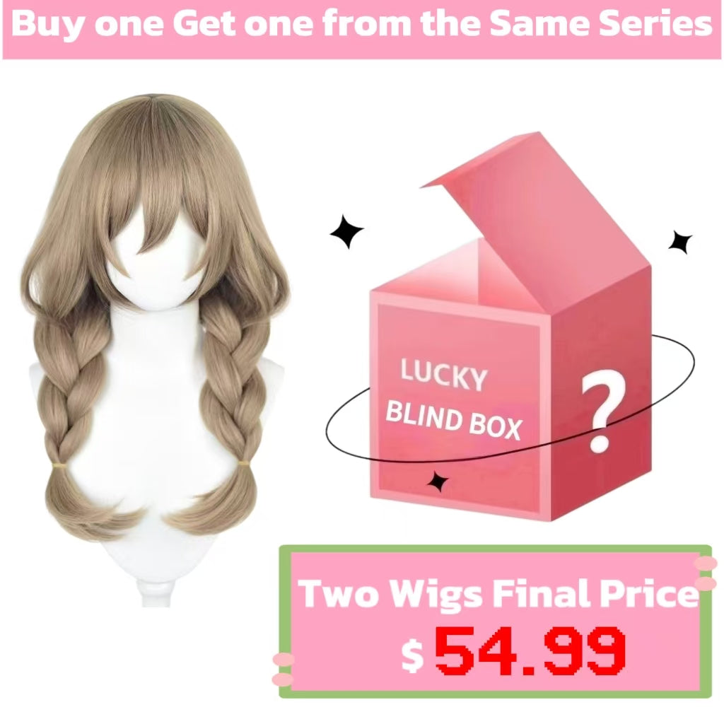 Genshin Impact Lisa Minci Long Golden Hair Basic Wig