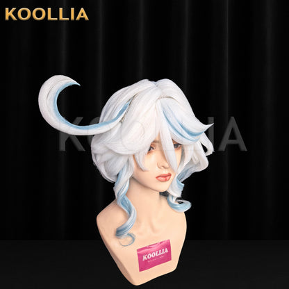 Genshin Impact Furina Short  Mix Hair Styled Basic Wig