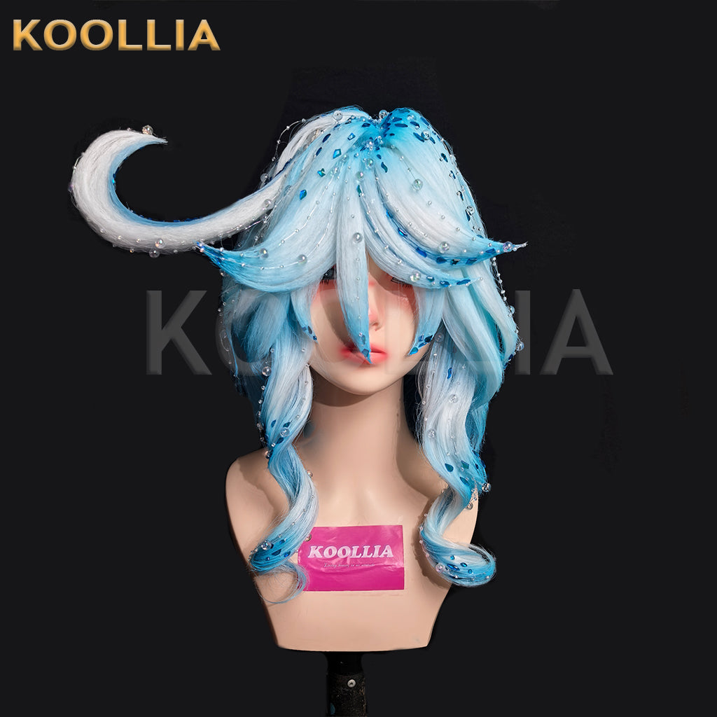 Genshin Impact Furina Short  Mix Hair Styled Basic Wig
