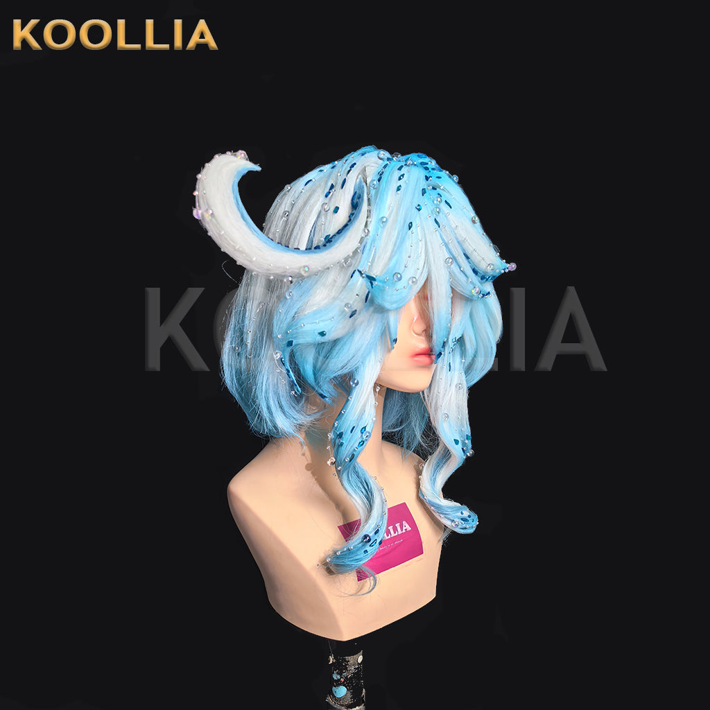 Genshin Impact Furina Short  Mix Hair Styled Basic Wig