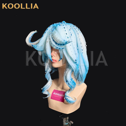 Genshin Impact Furina Short  Mix Hair Styled Basic Wig