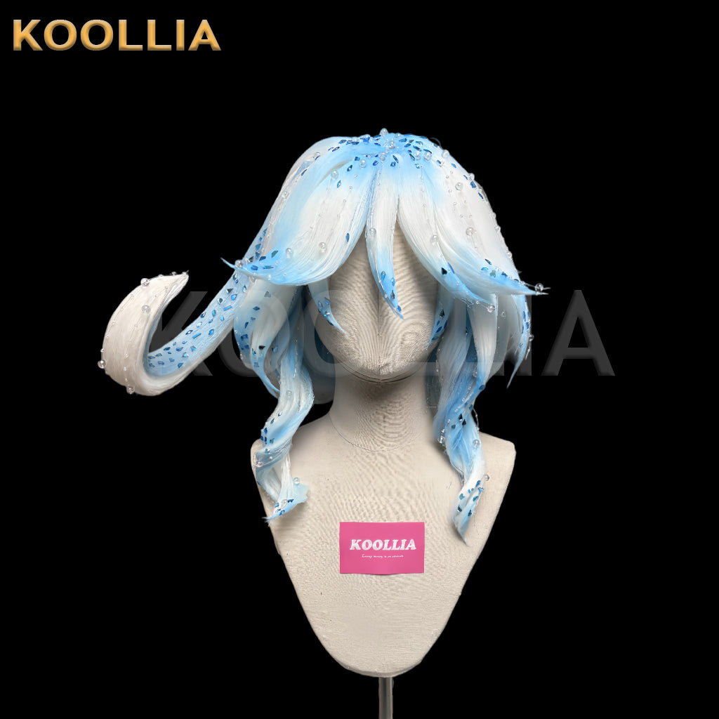 Genshin Impact Furina Short  Mix Hair Styled Basic Wig