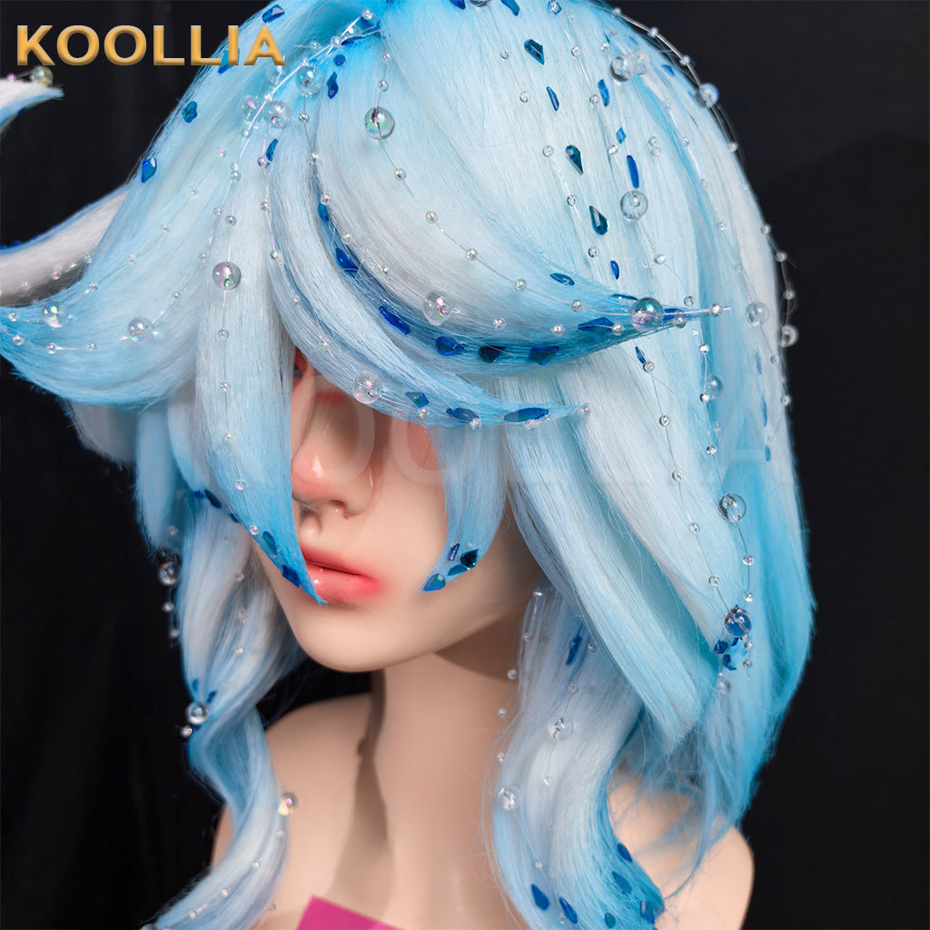 Genshin Impact Furina Short  Mix Hair Styled Basic Wig