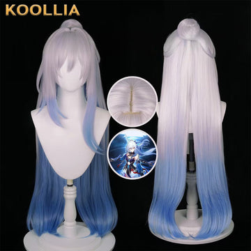 Honkai: Star Rail Jingliu Long White Hair Basic Wig - KOOLLIA