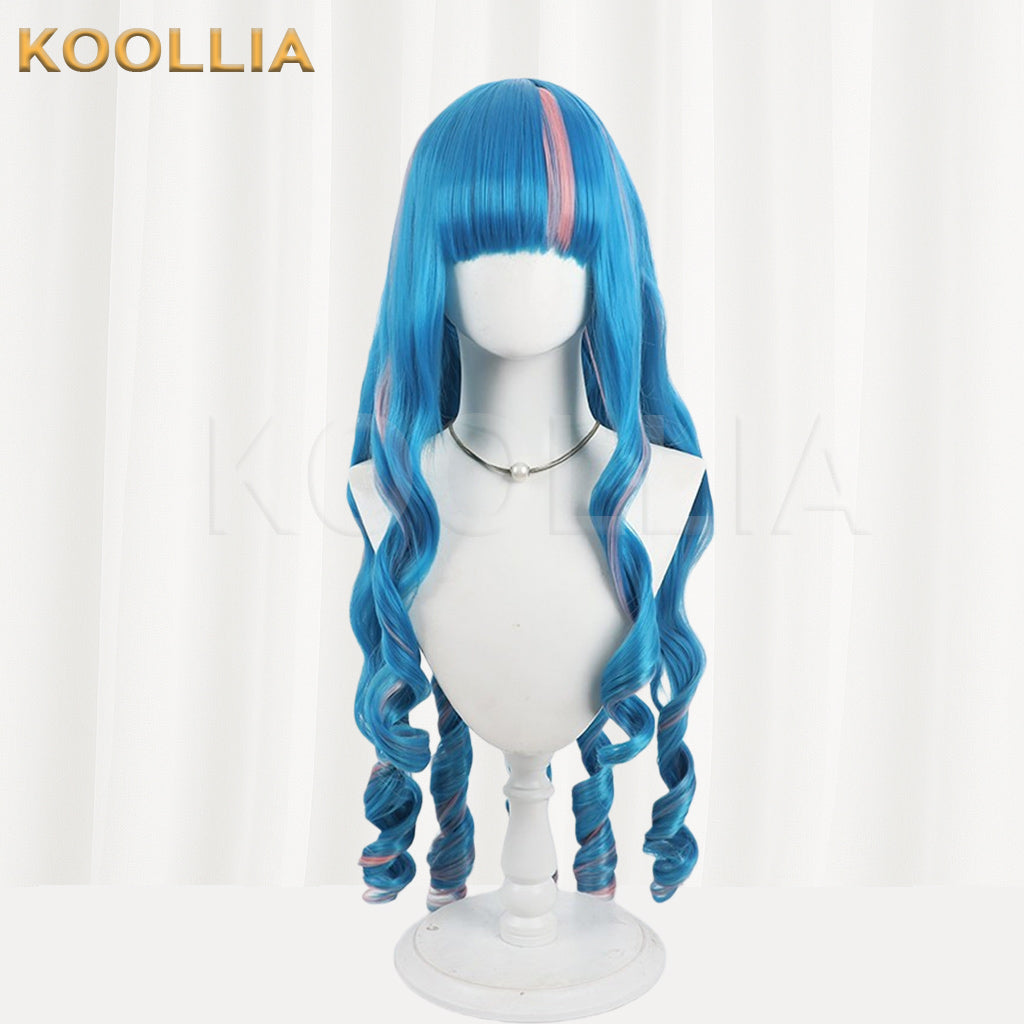 Boruto Ada Wig Ocean Blue Pink Purple Long Curly Basic Wig