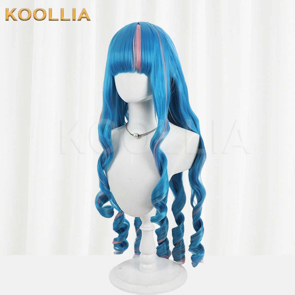 Boruto Ada Wig Ocean Blue Pink Purple Long Curly Basic Wig