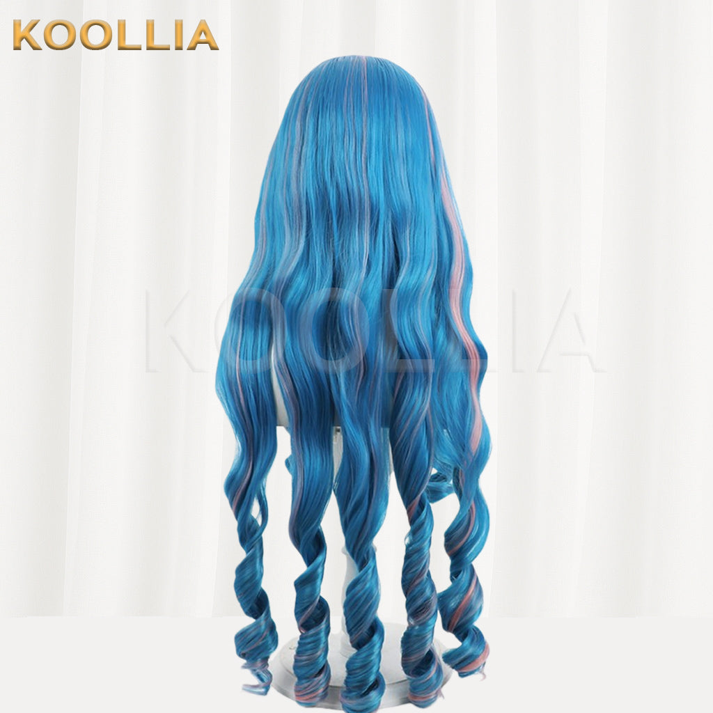 Boruto Ada Wig Ocean Blue Pink Purple Long Curly Basic Wig