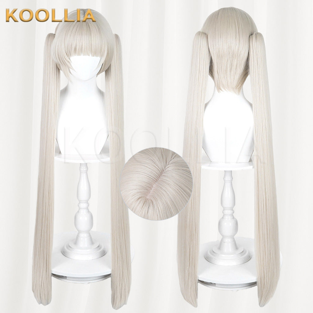 Azur Lane Formidable Cream White Twin Tails Cosplay Wig Two Length Options Basic Wig