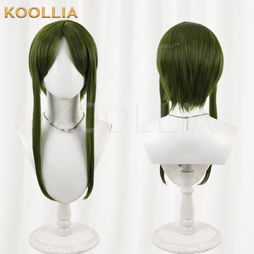 Touhou Project Chireita Mai Wig Dark Olive Green Short With Long Side Strands Basic Wig