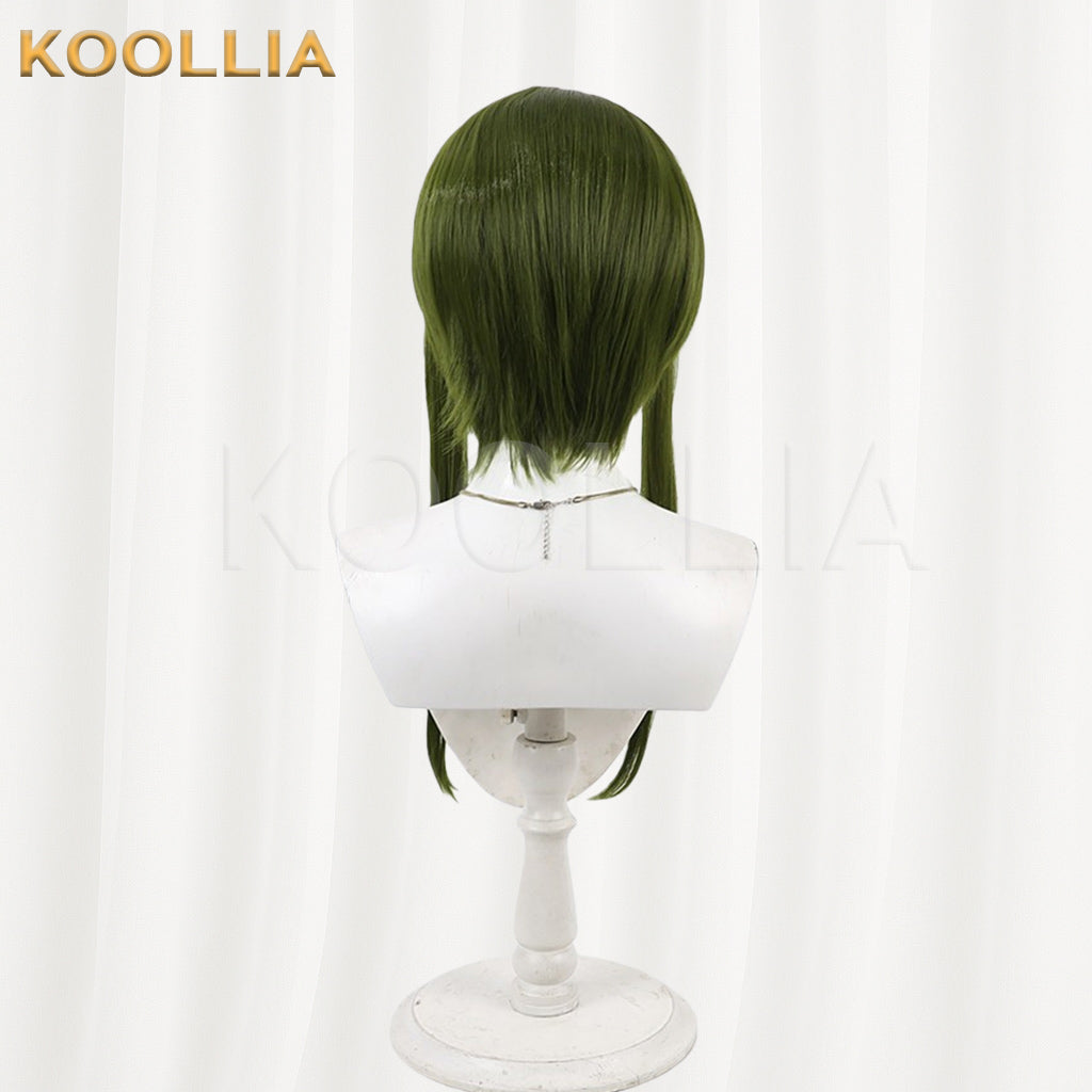 Touhou Project Chireita Mai Wig Dark Olive Green Short With Long Side Strands Basic Wig