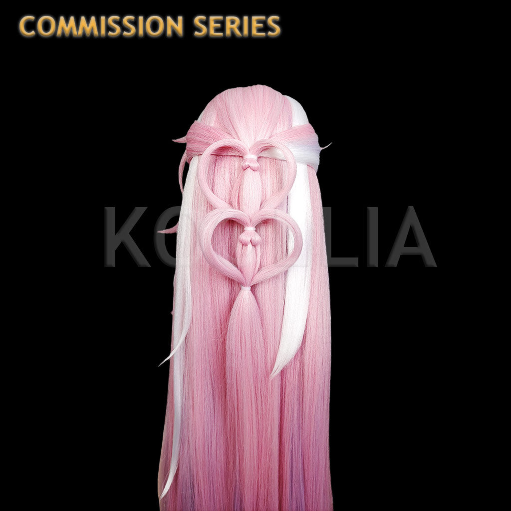Honkai: Star Rail Cyrene Style – Pink-to-Blue Gradient Extra-Long Base Wig for Styling(Pre Order)