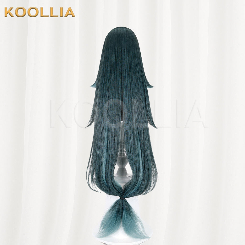 Genshin Impact Danica Wig Dark Green Gradient Long Wolf Cut Basic Wig