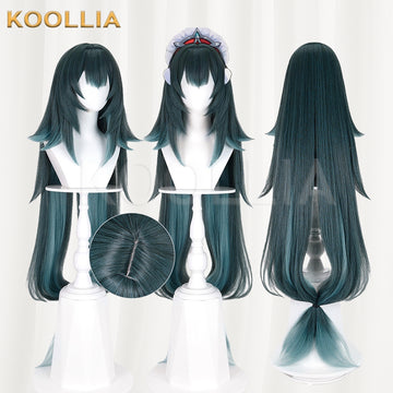 Genshin Impact Danica Wig Dark Green Gradient Long Wolf Cut Basic Wig