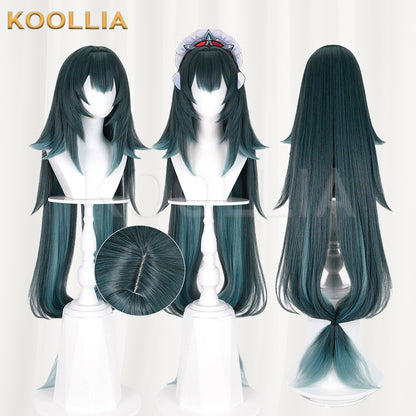 Genshin Impact Danica Wig Dark Green Gradient Long Wolf Cut Basic Wig