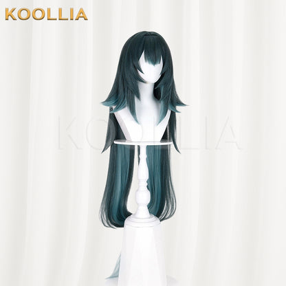Genshin Impact Danica Wig Dark Green Gradient Long Wolf Cut Basic Wig