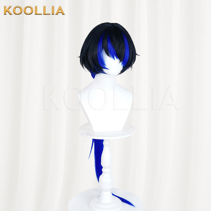 Yihuan Daphne Black Blue Gradient Wig Integrated Long Straight Tail Realistic Scalp Top Basic Wig