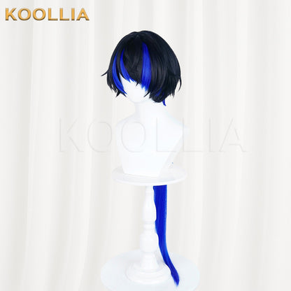 Yihuan Daphne Black Blue Gradient Wig Integrated Long Straight Tail Realistic Scalp Top Basic Wig