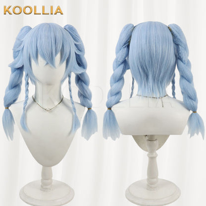 Touhou Project PA-15 Duofuluo Wig Light Ice Blue Braids Ponytail Basic Wig