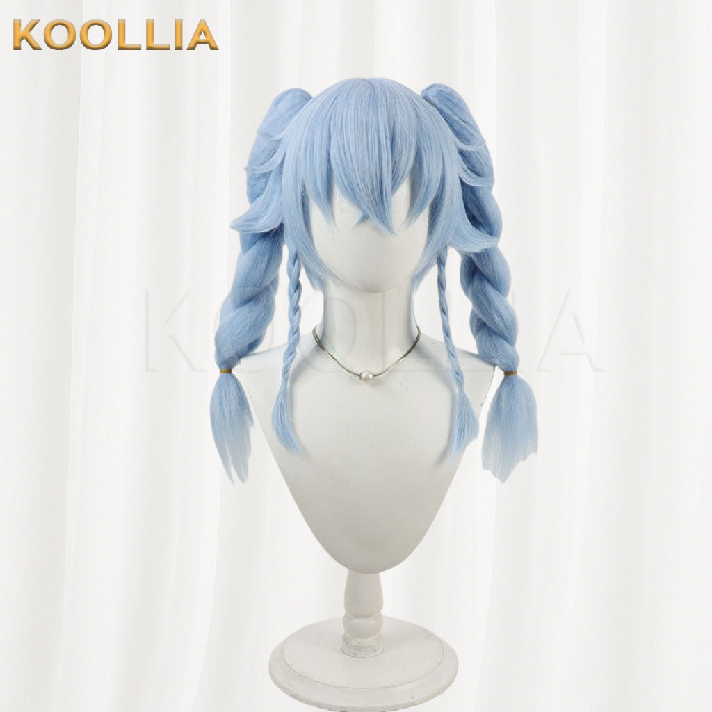 Touhou Project PA-15 Duofuluo Wig Light Ice Blue Braids Ponytail Basic Wig