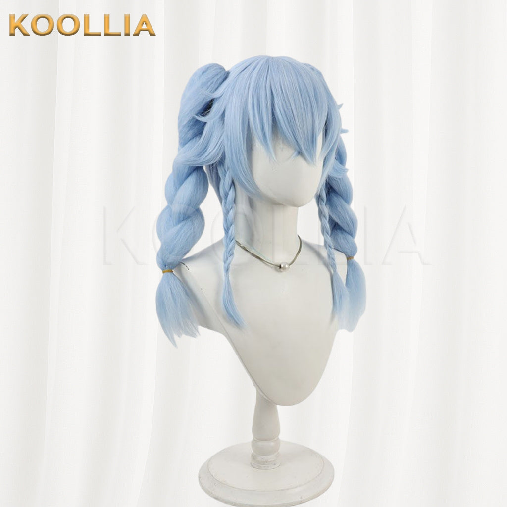Touhou Project PA-15 Duofuluo Wig Light Ice Blue Braids Ponytail Basic Wig