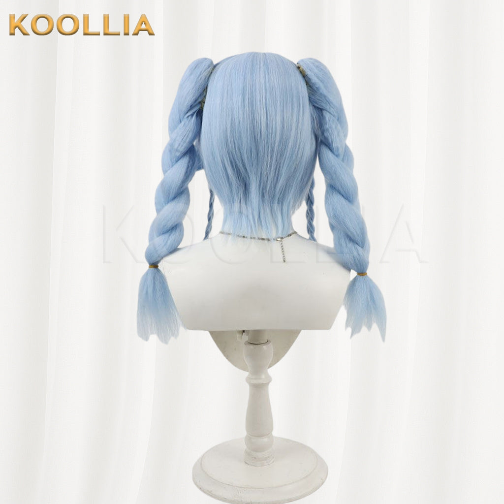 Touhou Project PA-15 Duofuluo Wig Light Ice Blue Braids Ponytail Basic Wig