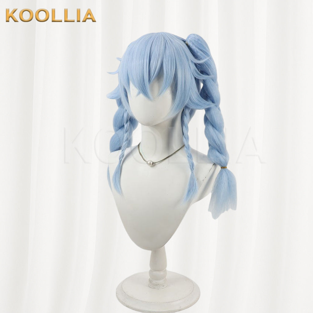 Touhou Project PA-15 Duofuluo Wig Light Ice Blue Braids Ponytail Basic Wig