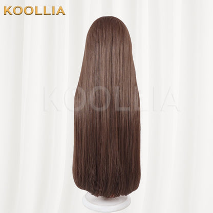 Maebashi Witches Eiko Zen Wig Dark Black Purple Medium Long Straight Basic Wig