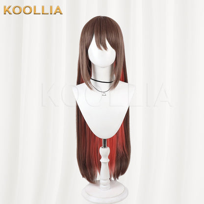 Maebashi Witches Eiko Zen Wig Dark Black Purple Medium Long Straight Basic Wig