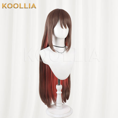 Maebashi Witches Eiko Zen Wig Dark Black Purple Medium Long Straight Basic Wig