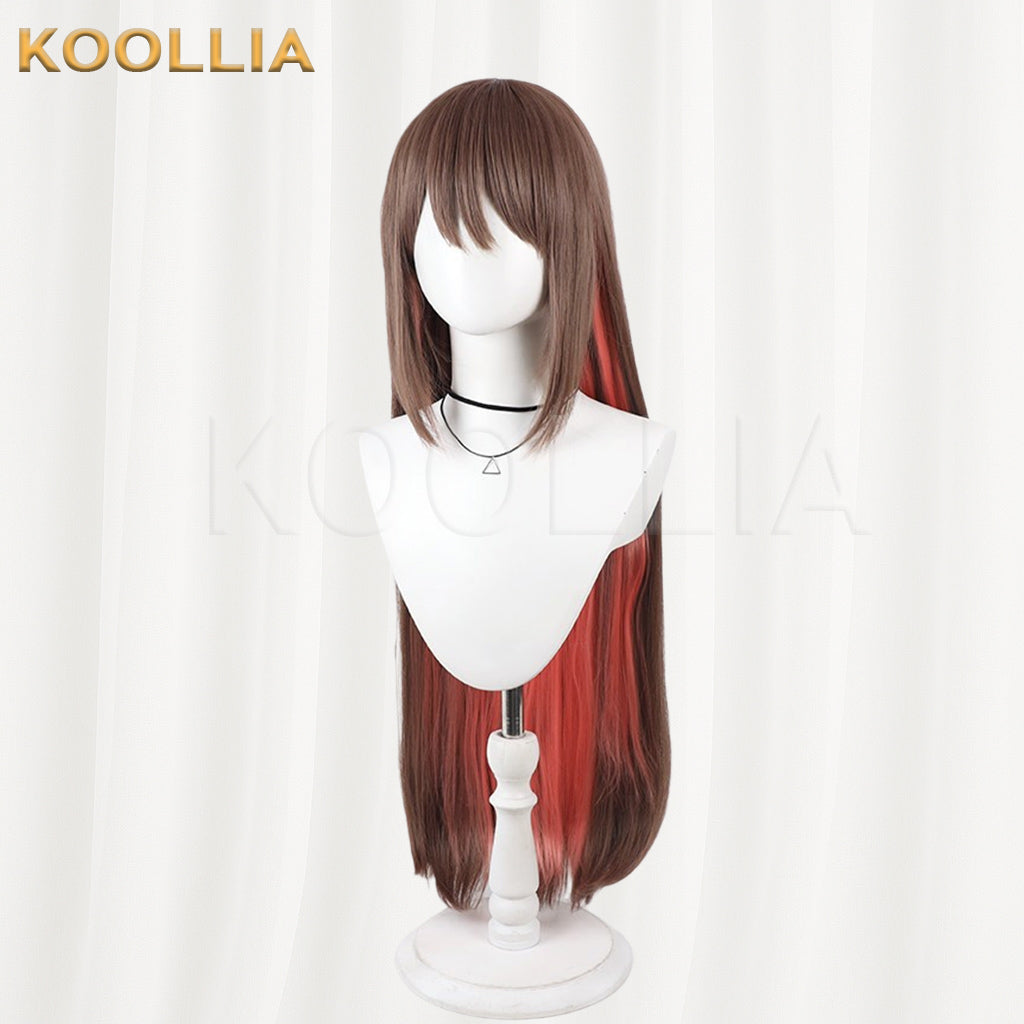 Maebashi Witches Eiko Zen Wig Dark Black Purple Medium Long Straight Basic Wig