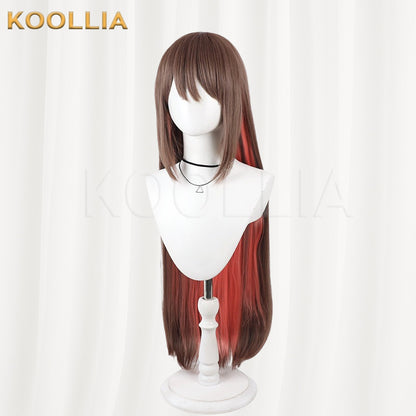 Maebashi Witches Eiko Zen Wig Dark Black Purple Medium Long Straight Basic Wig