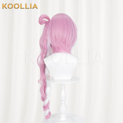 Honkai Impact 3rd Elysia Wig Pink White Gradient Spiral Curly Basic Wig