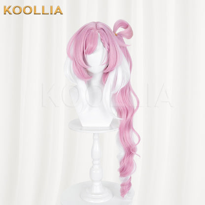 Honkai Impact 3rd Elysia Wig Pink White Gradient Spiral Curly Basic Wig