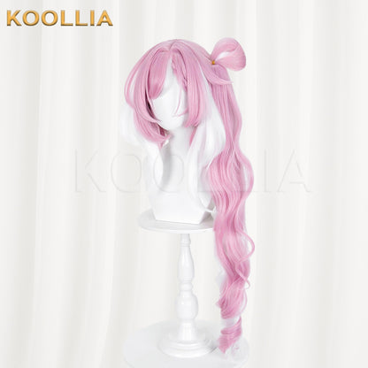 Honkai Impact 3rd Elysia Wig Pink White Gradient Spiral Curly Basic Wig