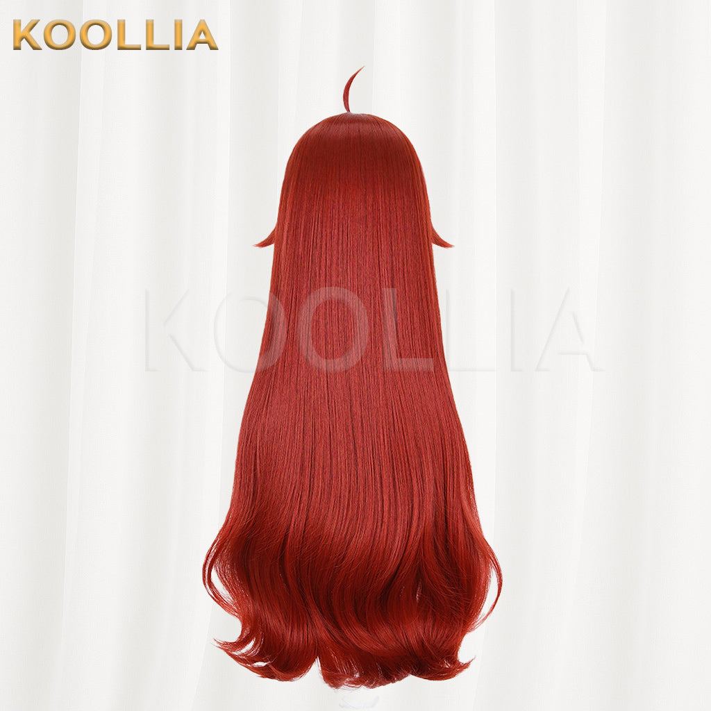 Mushoku Tensei Eris Wig Fire Red Extra Long Fluffy Wave Basic Wig